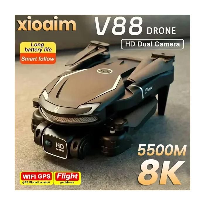 For V88 Drone Grey 4K Battery 1 5G Professional GPS HD Aerial Photography Remote Control HD Aircraft Dual Camera Quadcopter