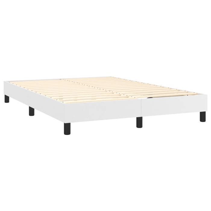 Estructura de cama con colchón - Maison Exclusive - 140x190 cm - Piel sintética - Máxima relajación