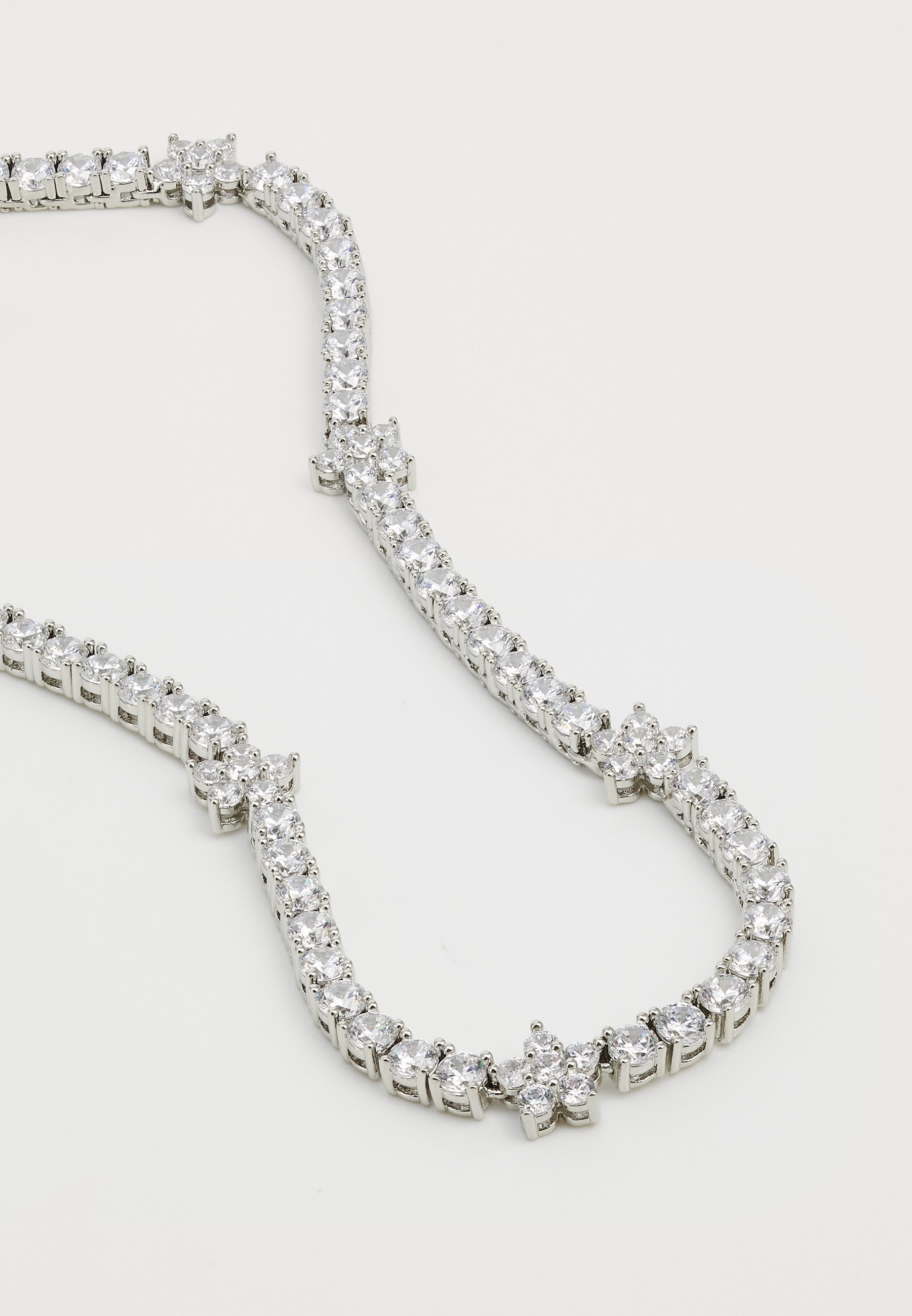 Marchesa bloemenhalsband - ketting - zilverkleurig