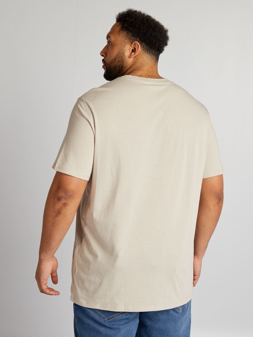 Camiseta de malha jersey - BEGE