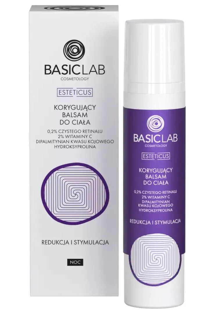 BasicLab Esteticus Korygujący balsam do ciała z czystym retinalem 0,2%