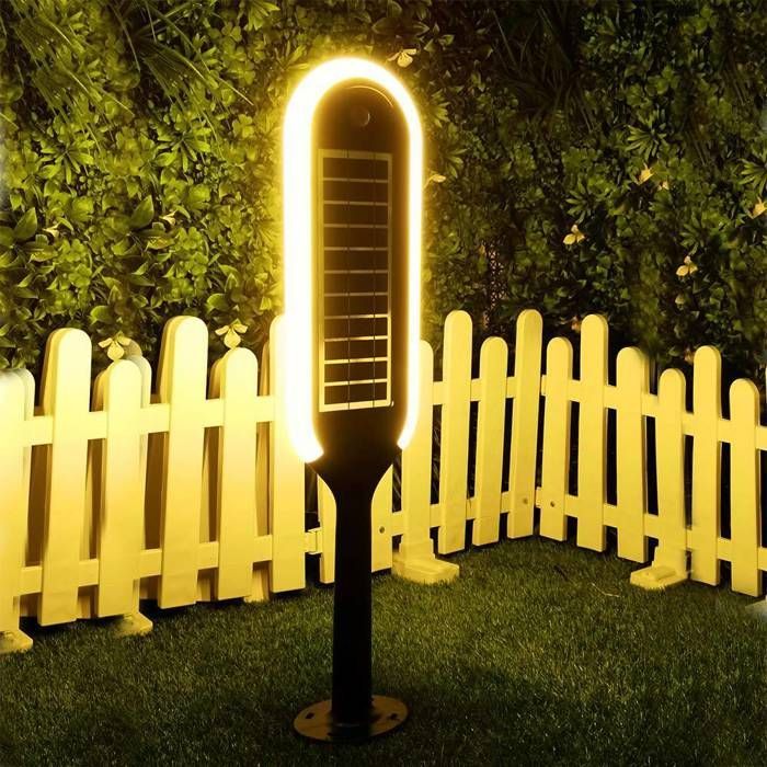 V-TAC 6666 VT-945 Lampadaire d'extérieur solaire avec détecteur de mouvements LED 5.00 W blanc, noir