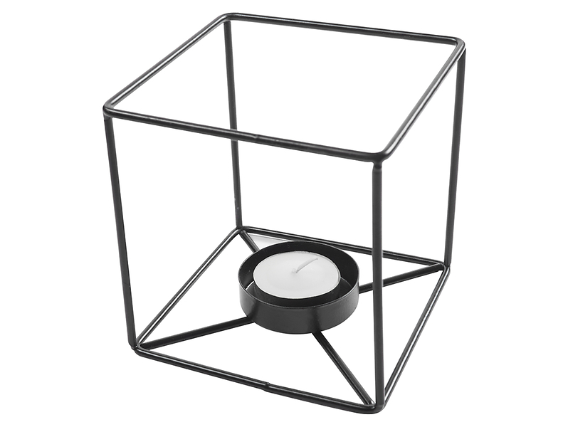 Świecznik metalowy 11 cm czarny
