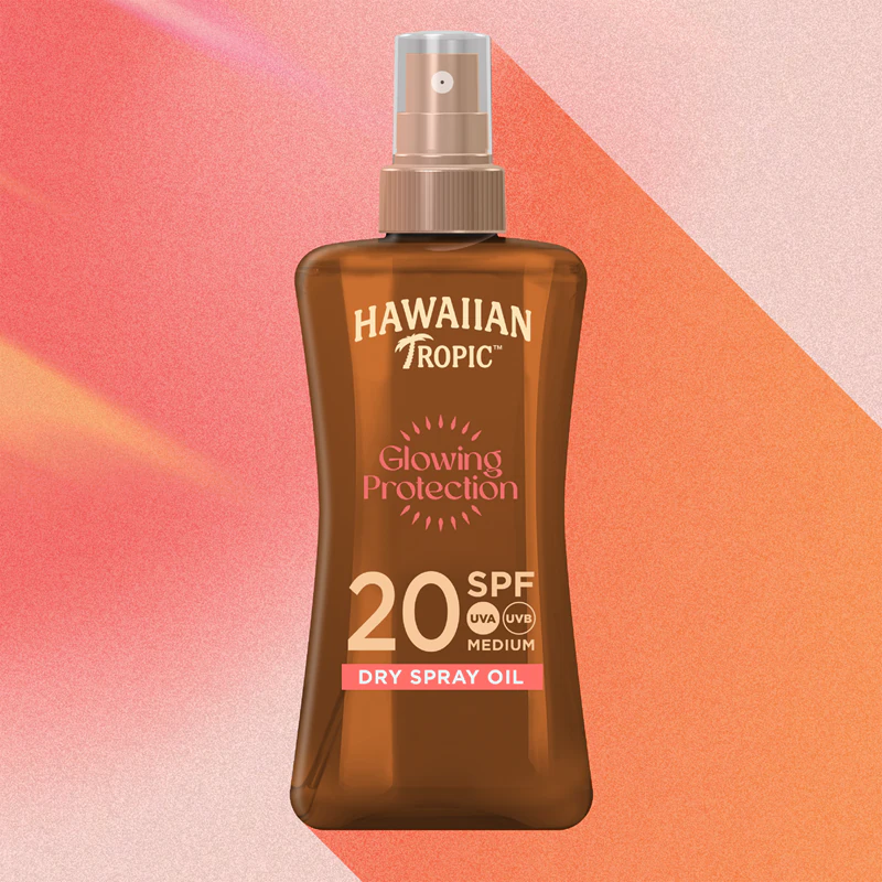 Hawaiian Tropic Glowing Protection Droge Olie Spray Zonnebrandgel SPF 20