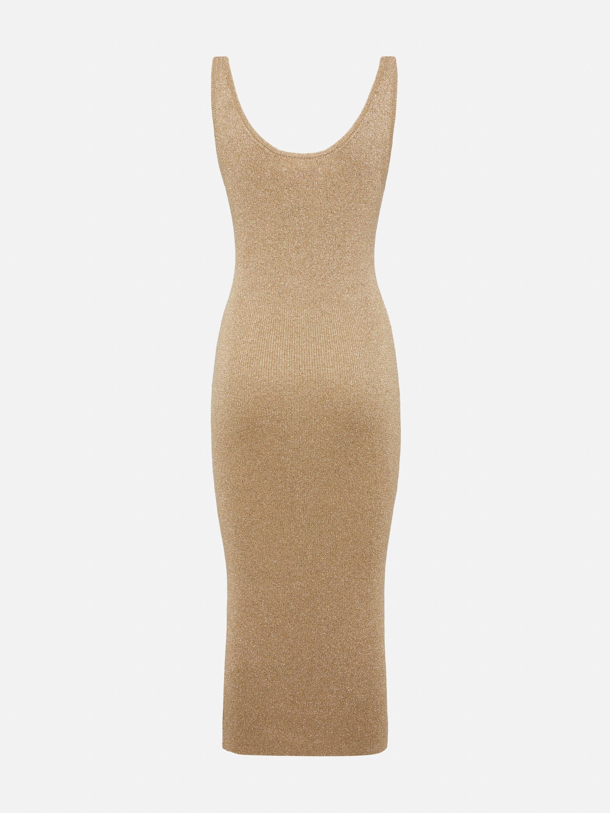 Ronan gouden lurex maxi-jurk