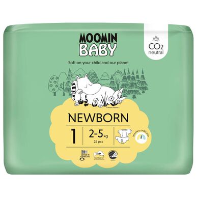 Mummi babybleier 2-5 kg størrelse 1 25 enheter