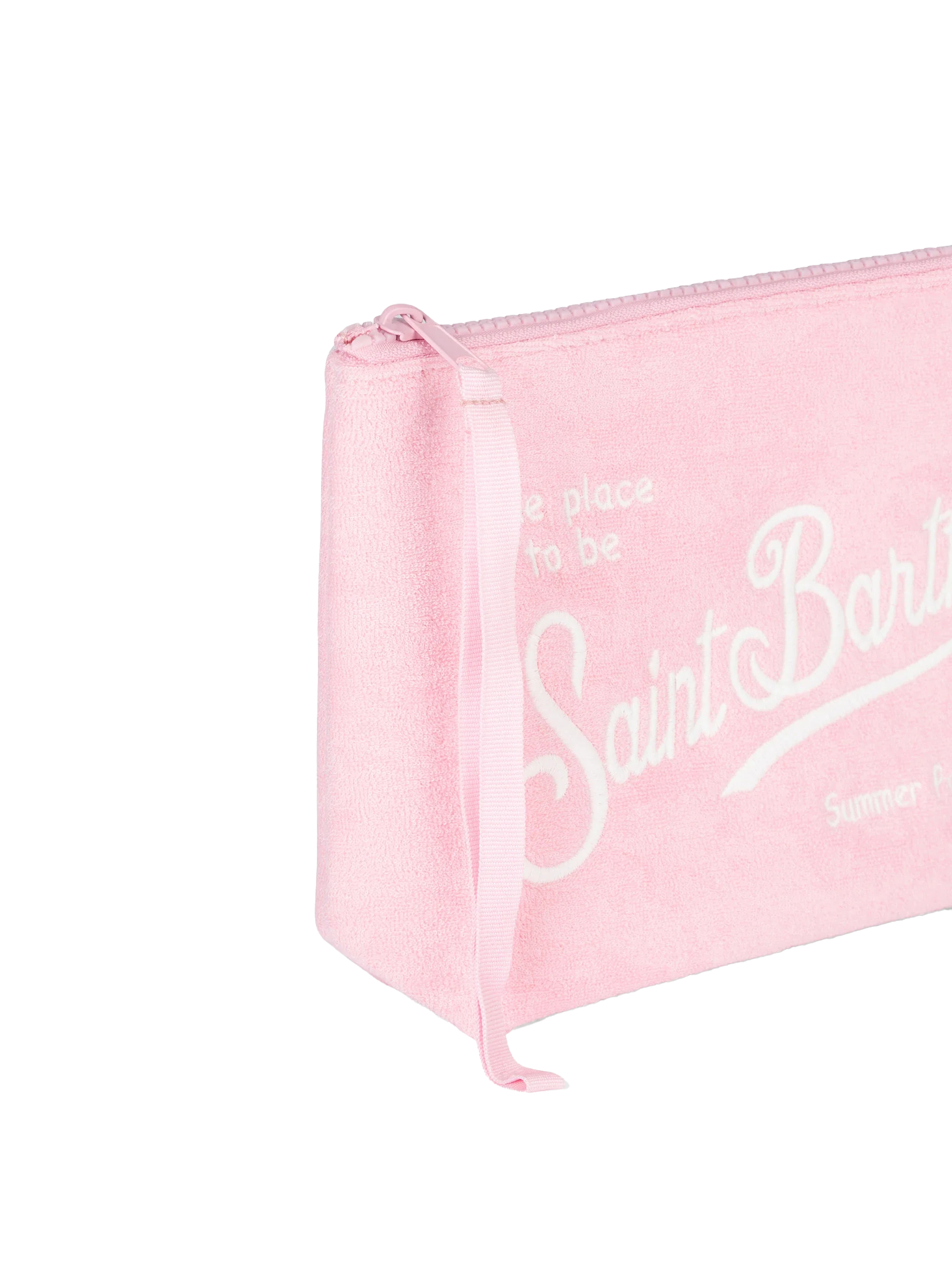 Aline clutch tas in roze spons
