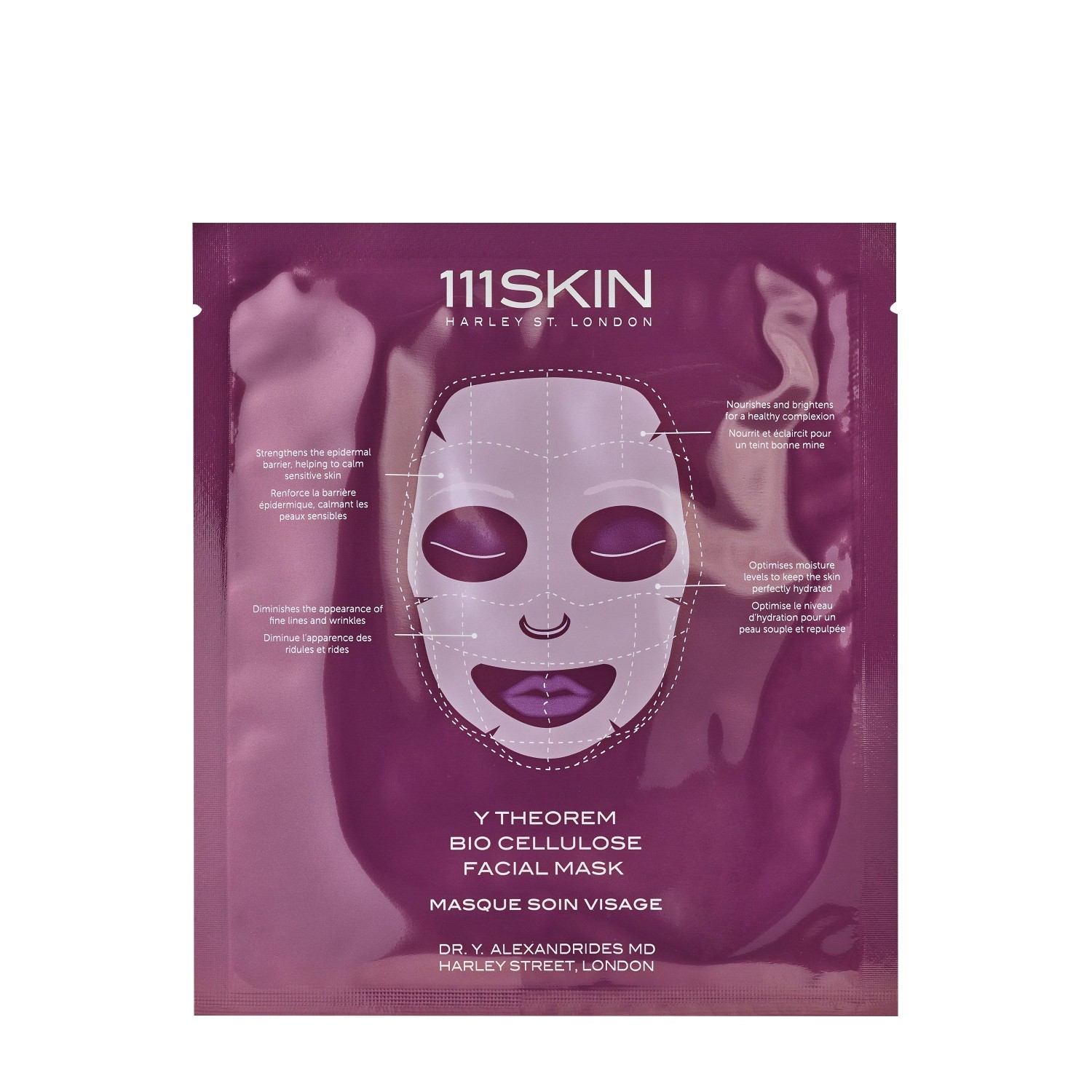 111Skin lakštinė veido kaukė Y Theorem bioceliuliozės kaukių dėžutė – 115 ml