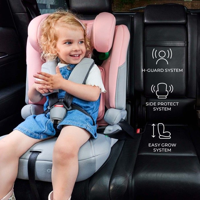 Seggiolino auto Kinderkraft I-COMFY 3 in 1 – 76-150 cm, R129, SPS, H-GUARD, regolazione in 10 posizioni, nero