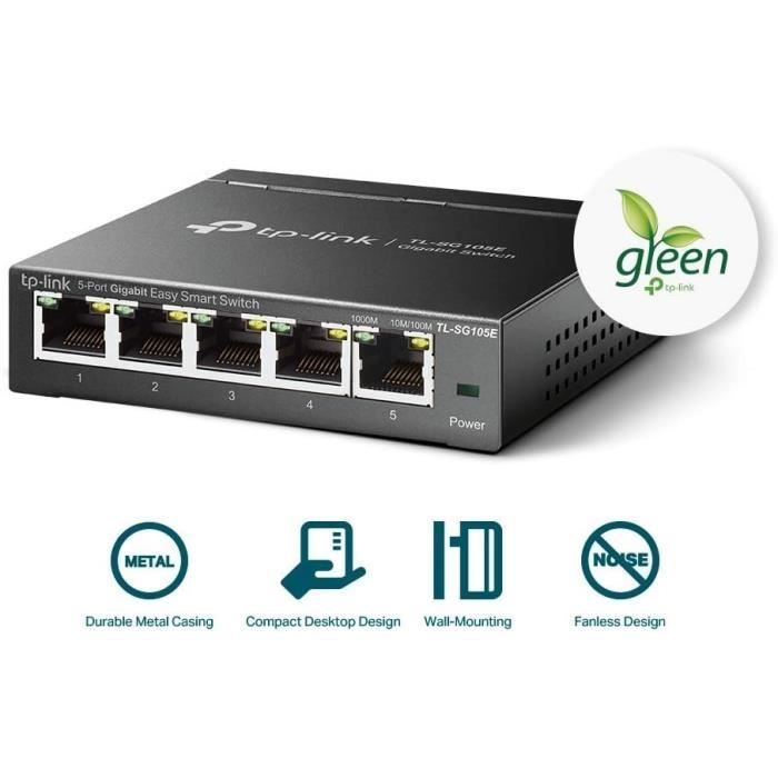 Switch réseau Tp Link Switch de bureau 5 ports 10/100/1000 Mbps