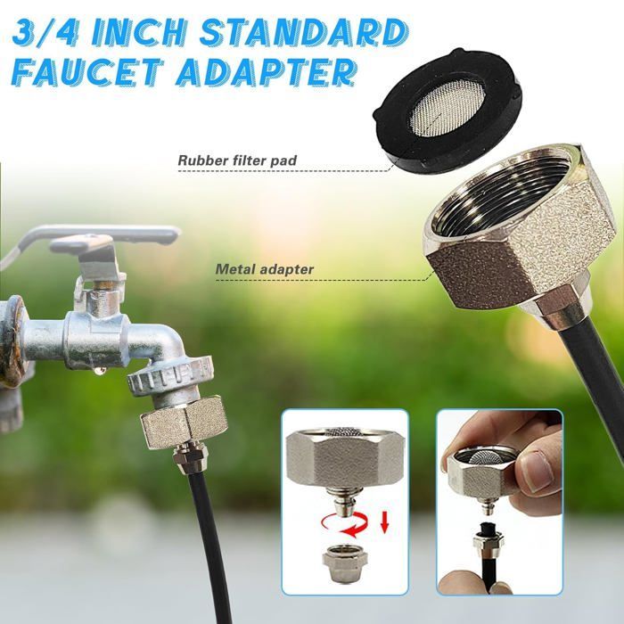 Kit de sistema de nebulización para patio, sistema de nebulización exterior de 10 m, nebulización de patio de 360°, sistema de enfriamiento por nebulización
