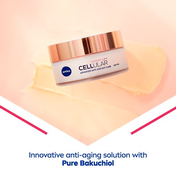 NIVEA Cellular Expert Lift Bakuchiol dnevna krema proti staranju SPF30<br>50 ml - Zrela koža