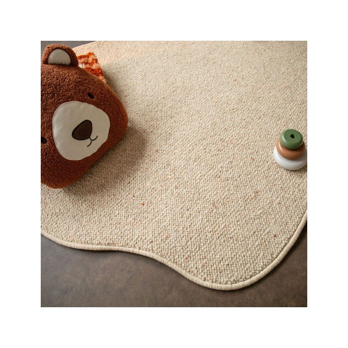 Tapis contemporain de forme organique - Latoon - Grège - 120 x 180 cm