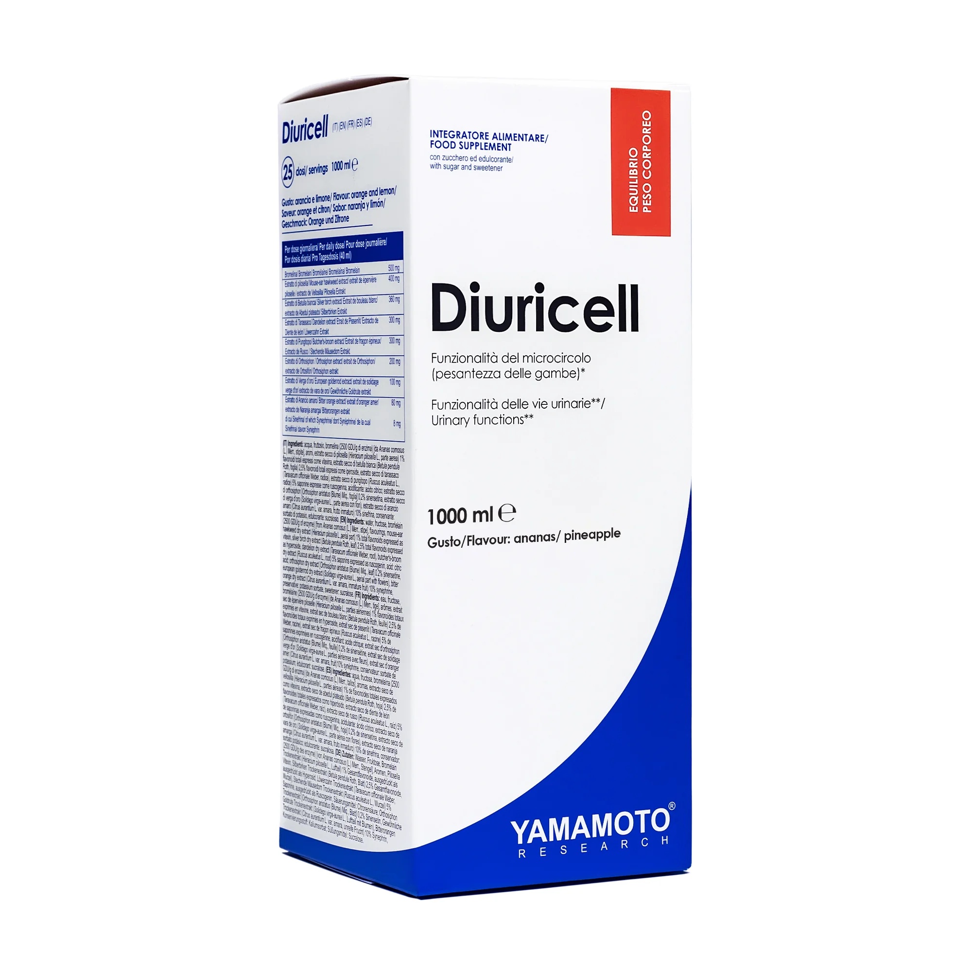 YAMAMOTO RESEARCH Yamamoto R Diuricell 1000 ml okus ananasa