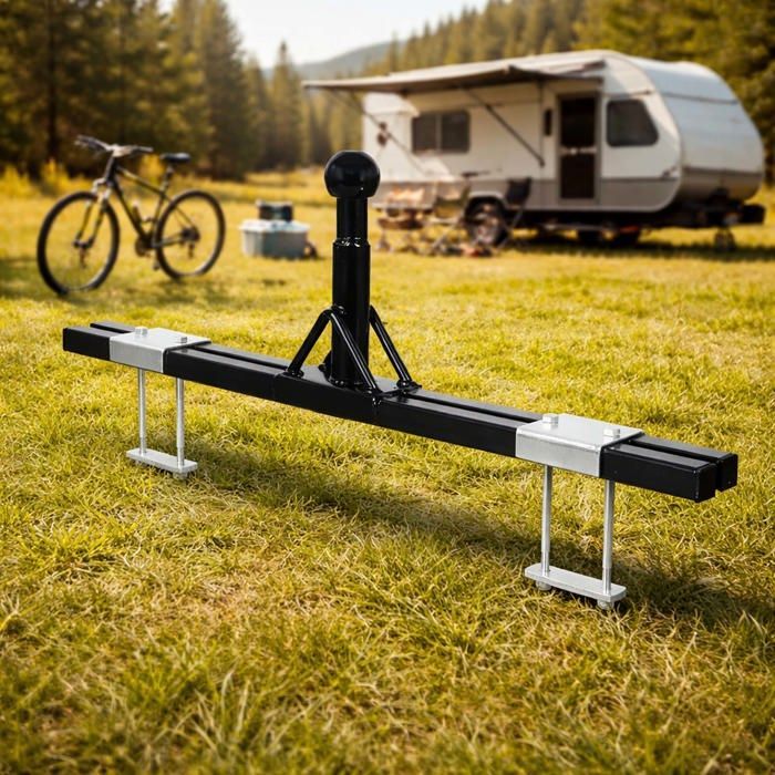 Portabicicletas Wiltec para enganche de remolque, con capacidad de hasta 80 kg, fabricado en acero, adaptador de montaje para enganche de remolque para remolques y caravanas.