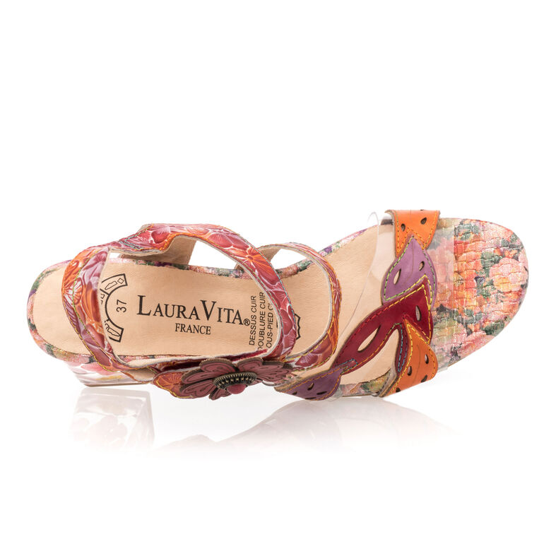 Rote Damensandalen / Zehenfreie Schuhe