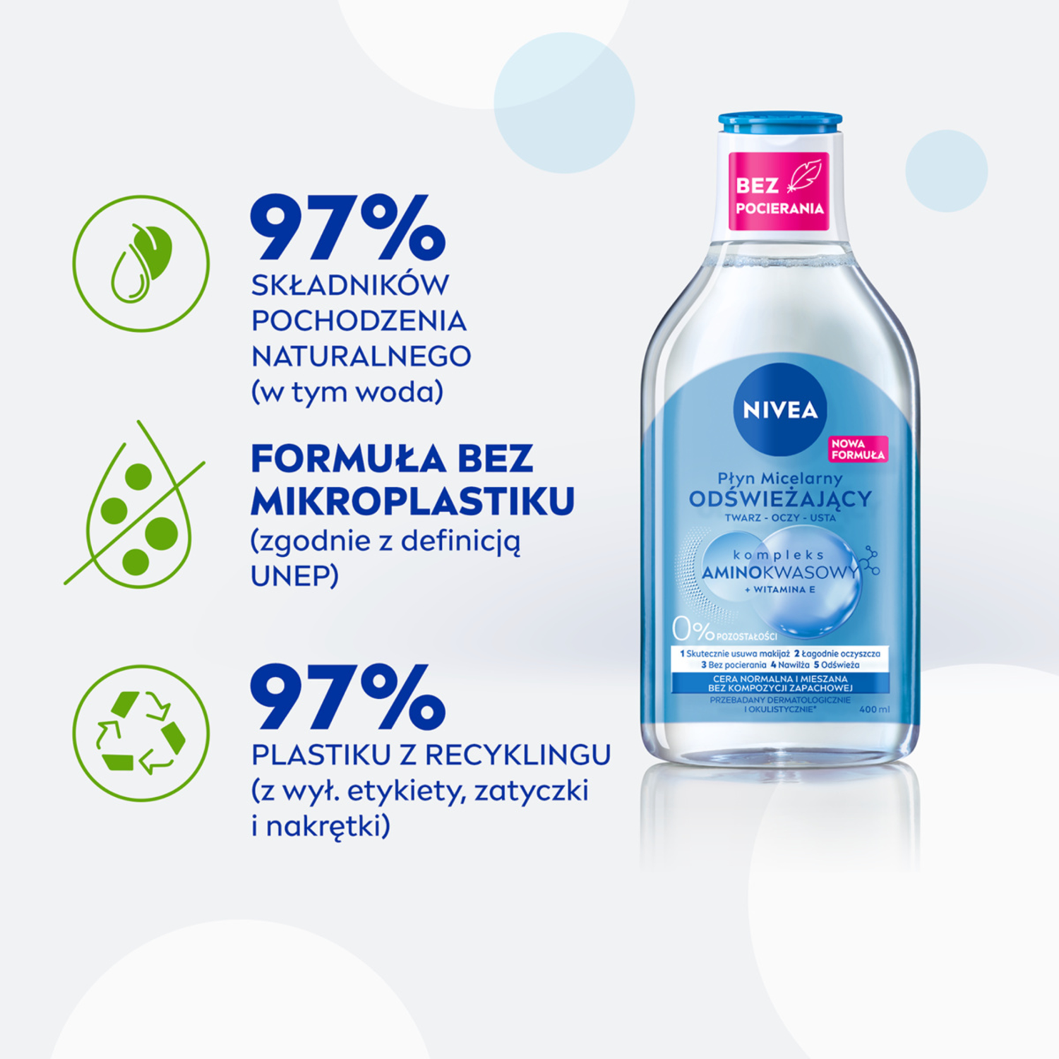 Nivea Micellar Ντεμακιγιάζ για Κανονική και Μικτή Επιδερμίδα 400ml