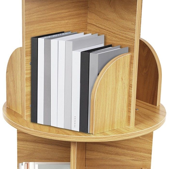 Estantería giratoria MIPAN - Estantería de almacenamiento - Para sala de estar, oficina, habitación infantil - 40*40*97cm - Amarillo