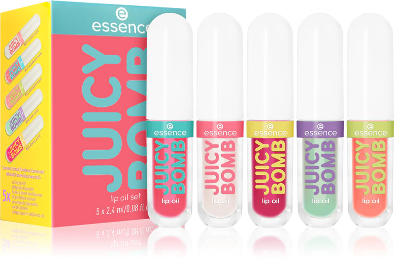 Conjunto de óleo labial Essence Juicy Bomb, kit para presente labial