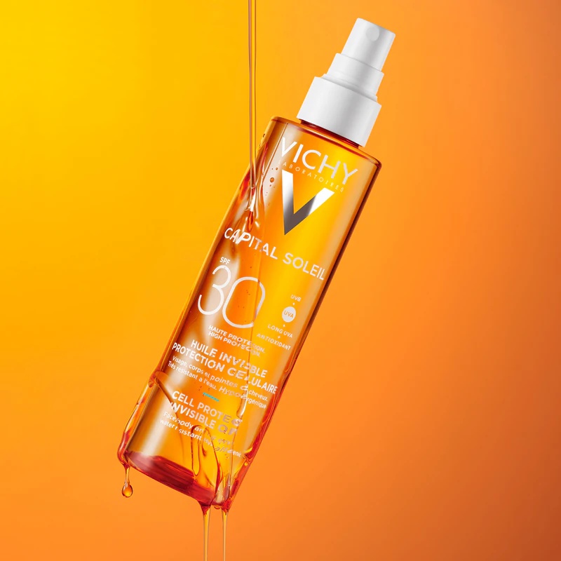 Vichy Capital Soleil Cell Protect Invisible Oil olejek ochronny SPF 30