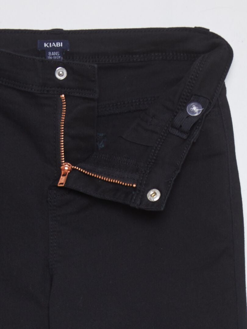 Calça jeans elástica - Ajuste mais confortável - Preta