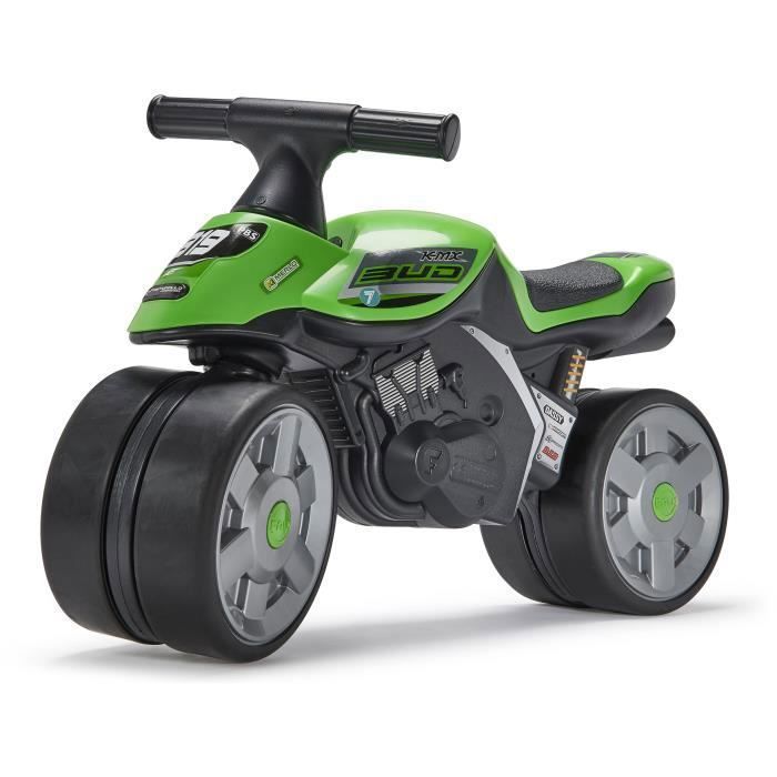 Moto de juguete FALK - Bud Racing - A partir de 12 meses - 100% fabricada en Francia - 40% plástico reciclado