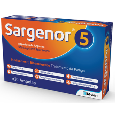 Sargenor 5 bioenergetiska ampuller mot trötthet (20 ampuller)