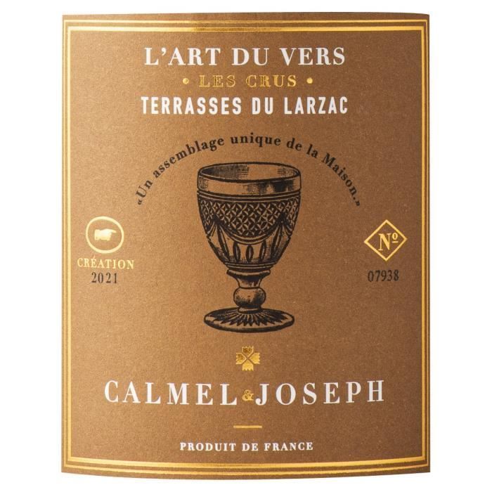 Calmel & Joseph Les Crus l'Art du Vers 2023 Terrasses du Larzac - Vino Tinto Languedoc - Ecológico