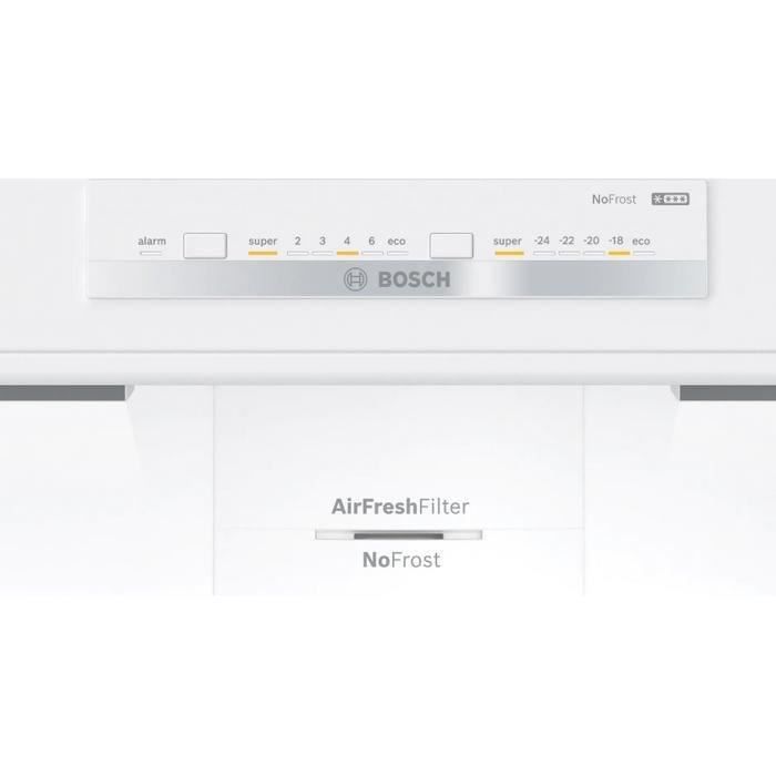 Réfrigérateur combiné - BOSCH - KGN86VIEA - Classe E - 479 L - 186 x 86 x 81 cm - Acier brossé