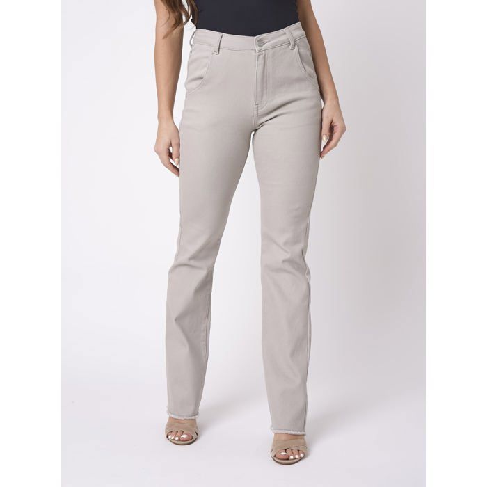 Stretch-Schlagjeans – PROJECT X PARIS – Damen – Beige – Schlag – Normale Bundhöhe