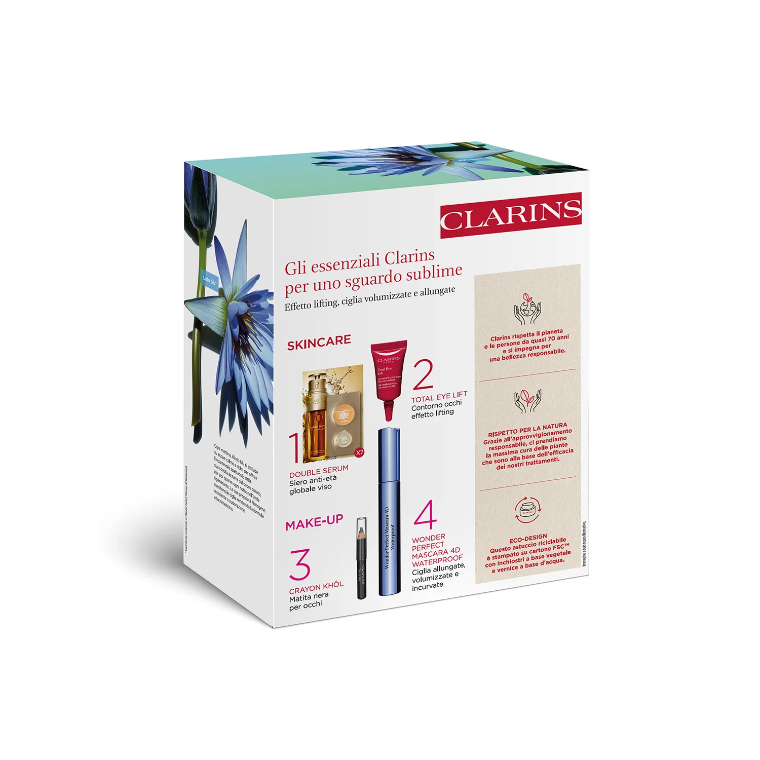 Occhi Kit Sguardo in 4D - Waterproof - Cofanetto Make Up, Mascara Waterproof