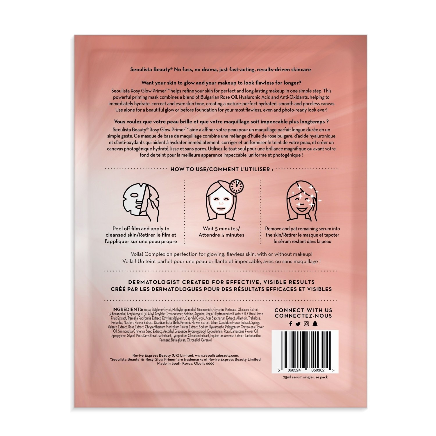 seoulista beauty Rosy Glow Primer Sachet