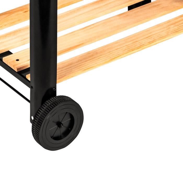 CALABRIA Houtskoolbarbecue - Verchroomd stalen grillrooster - Kookoppervlak: 49 x 28 cm - Zwart