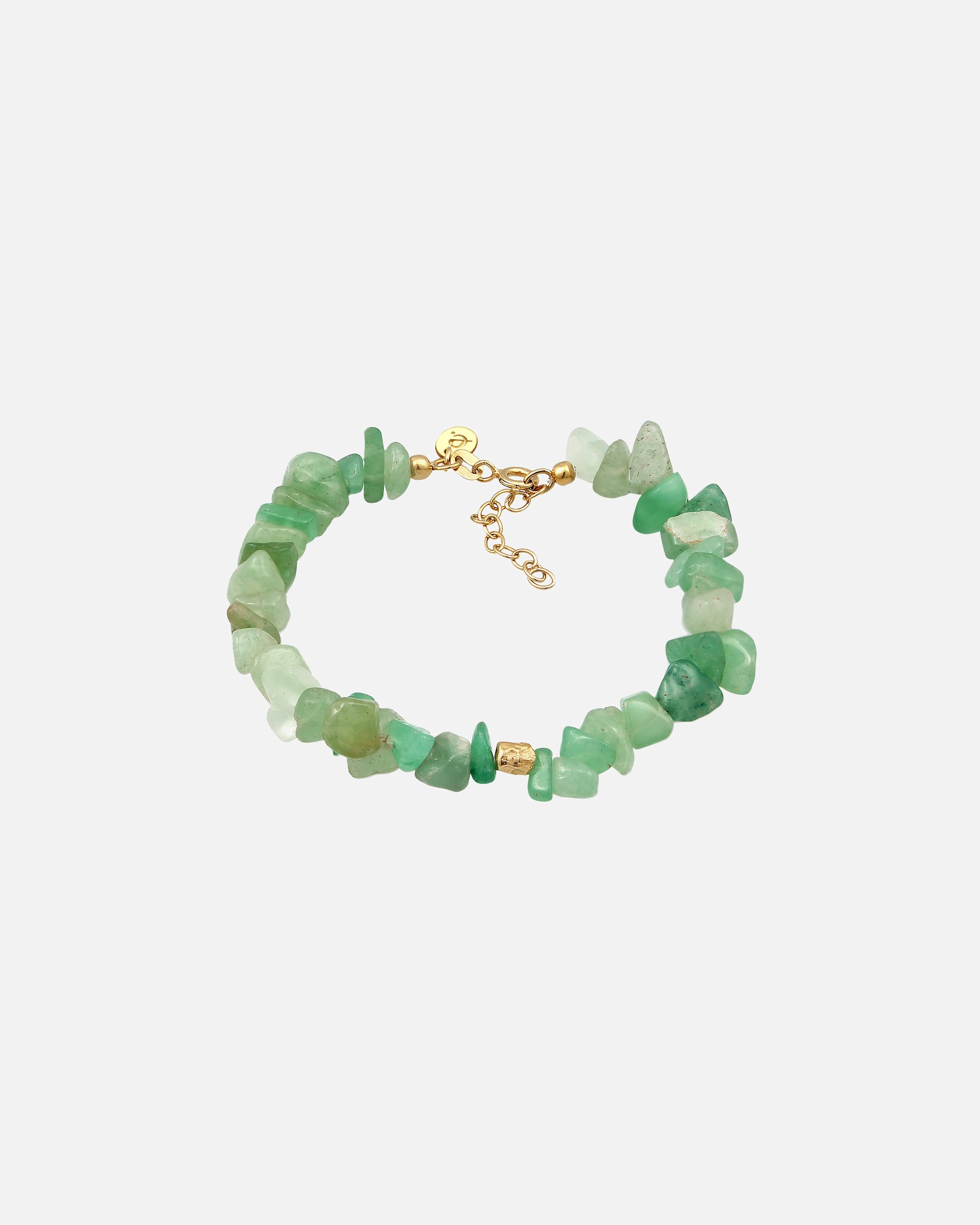 Elli PREMIUM Elli PREMIUM Bracelet Femmes pierres nature élégant avec aventurine en argent sterling 925 plaqué or