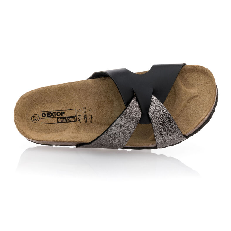 Svarte sandaler / sko med åpen tå til dame