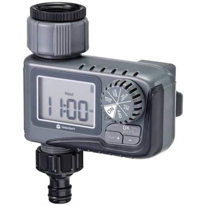 Commande d'arrosage - TOOLCRAFT - TO-7154910 - Programmateur électrique - Arrosage jardin - Réglable 1-4h
