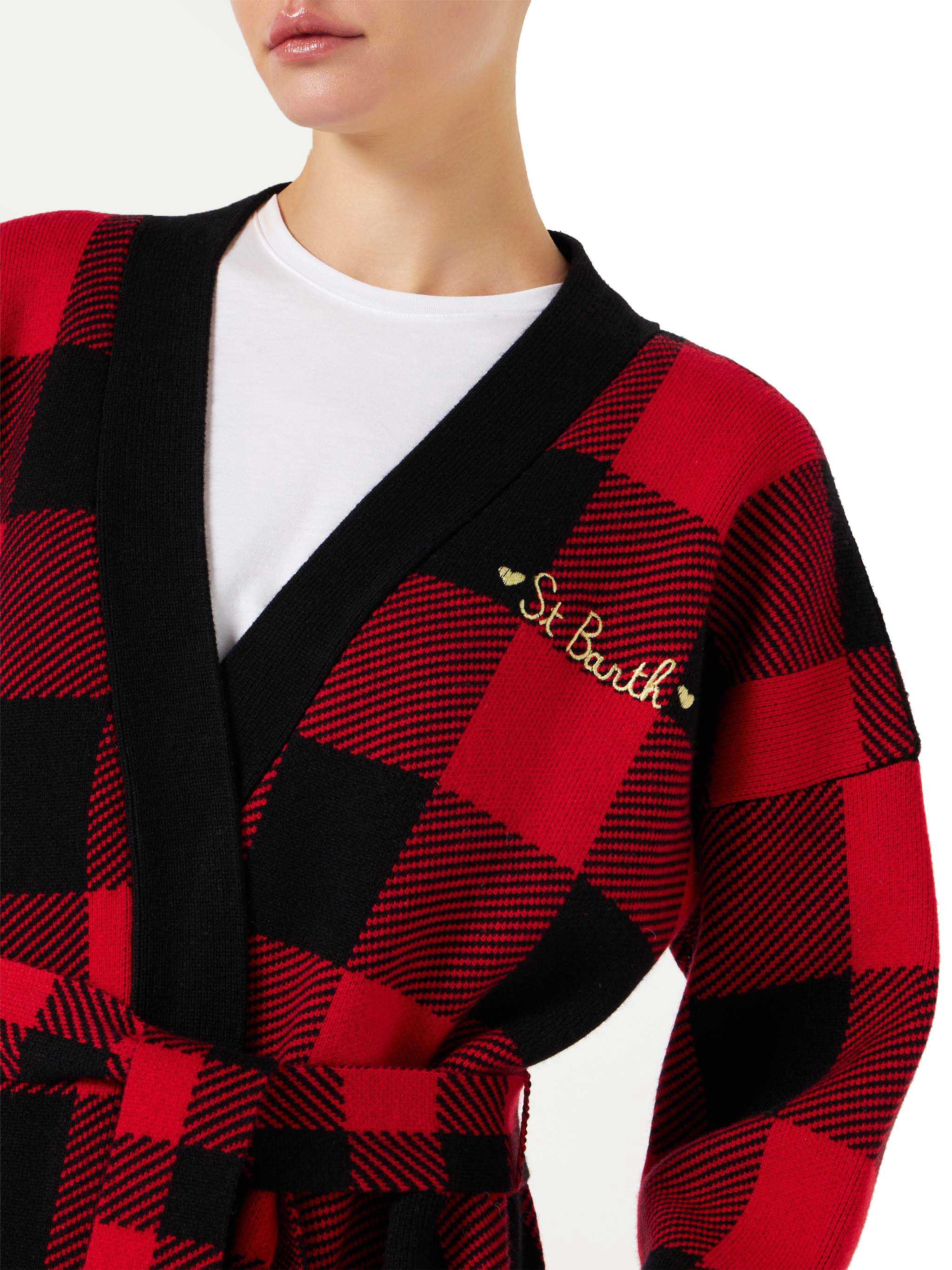 Cappotto da donna con cintura e ricamo St. Barth