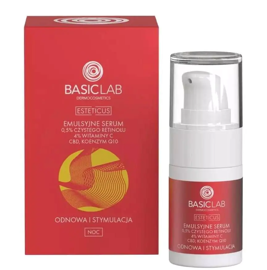 Basiclab Esteticus 0,5% Retinol 4% Wit. C Emulsyjne serum 15ml