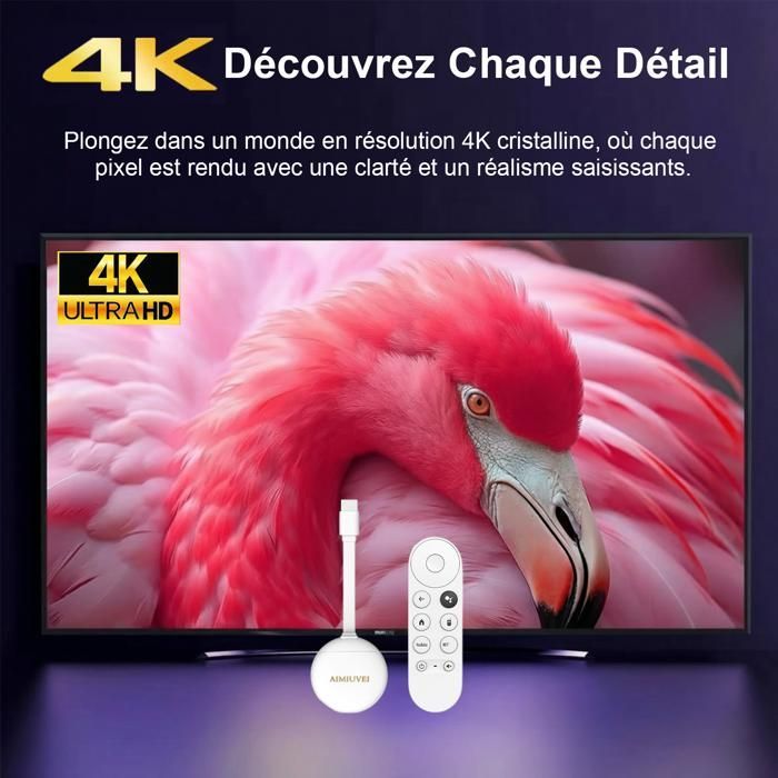 CAJA MULTIMEDIA - AIMIUVEI - Android TV Box - 4K UHD - Wi-Fi 6 - Asistente de Google integrado