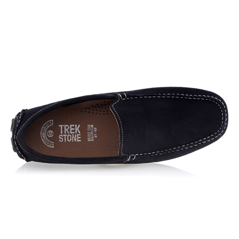 Blå loafers/båtsko for menn