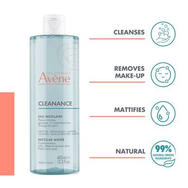 Avène Cleanance Misellivesi rasvaiselle ja akneen taipuvaiselle iholle 400ml