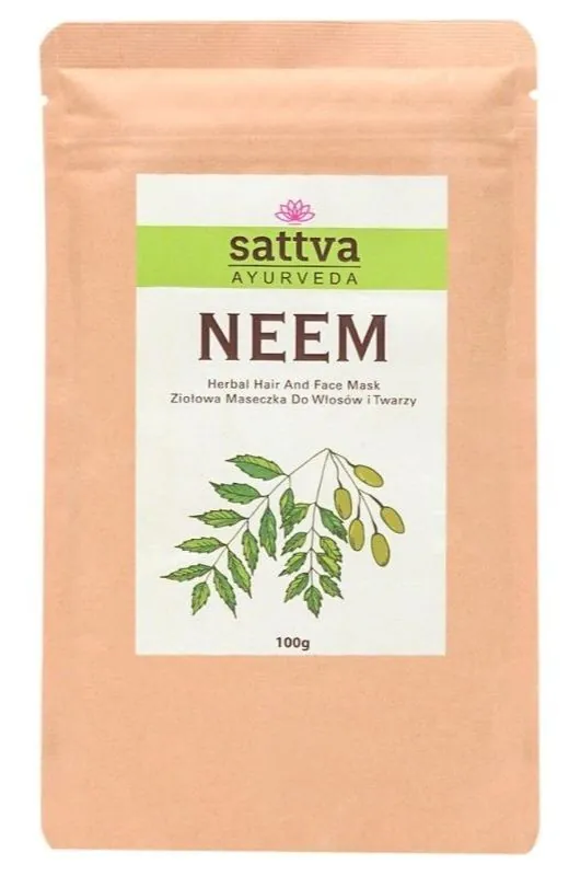 Sattva Ayurveda Ziołowa Maseczka do włosów i Twarzy Neem