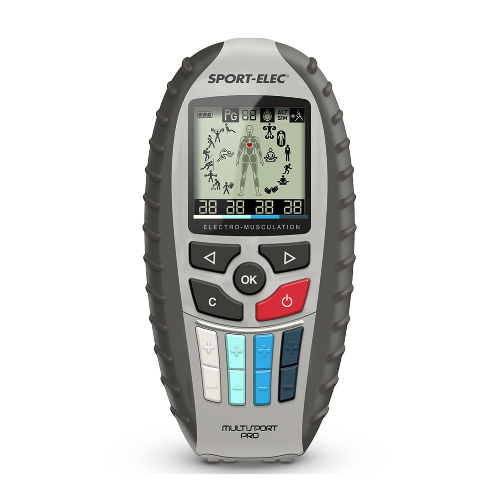  8 anslutningskablar 2 mm för Multisport Pro Precision Sport-electric + 8 elektroder 89x50 mm