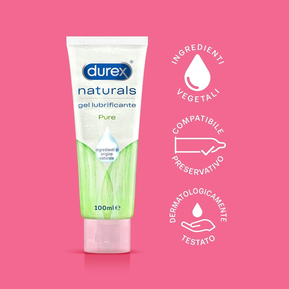 DUREX Gel lubrifiant intime Durex Naturals Pure 100 ml à l'aloe vera