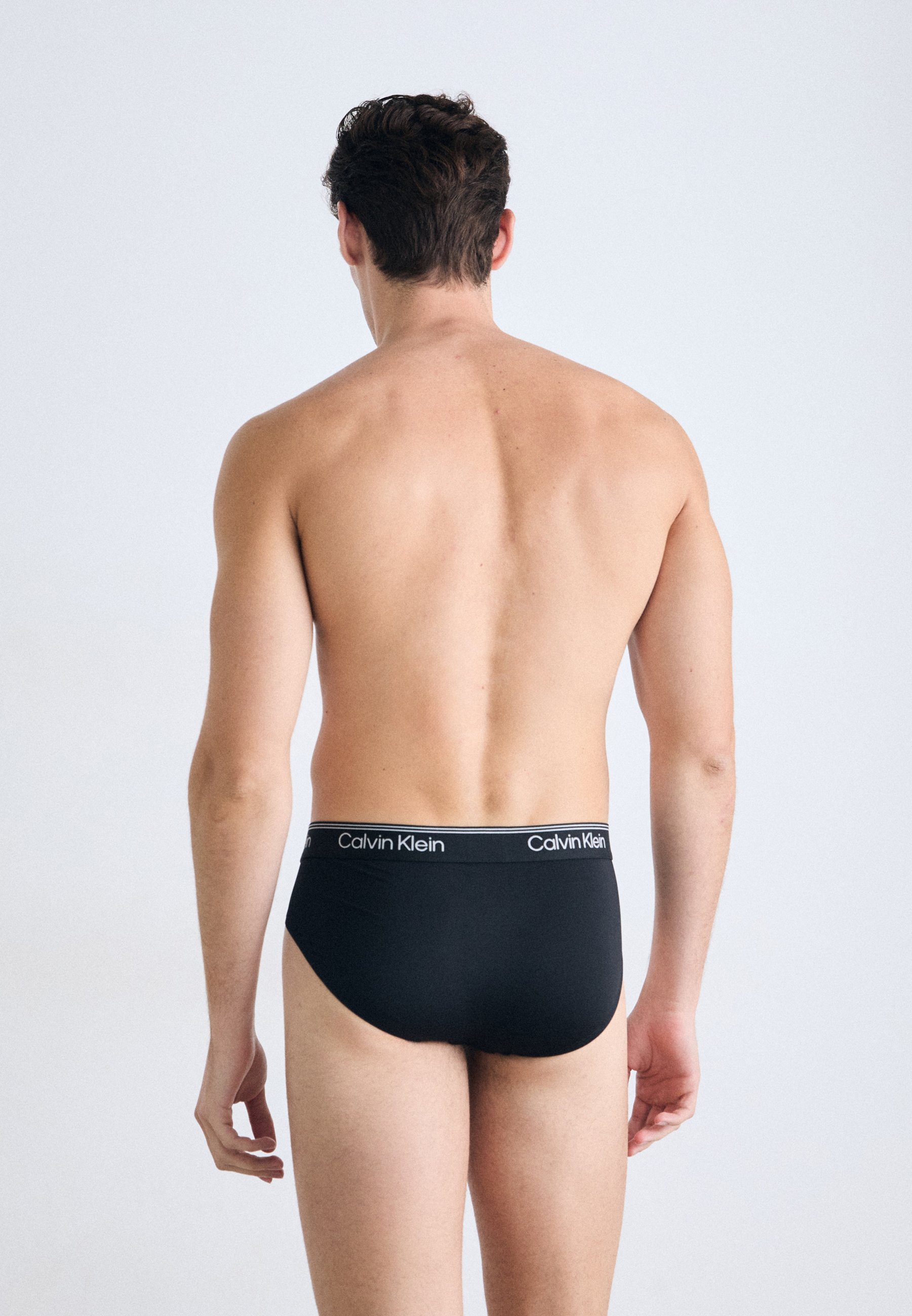 Calvin Klein Underwear MICROFIBRE STRETCH HIP BRIEF 3 PACK - Kalhotky - black