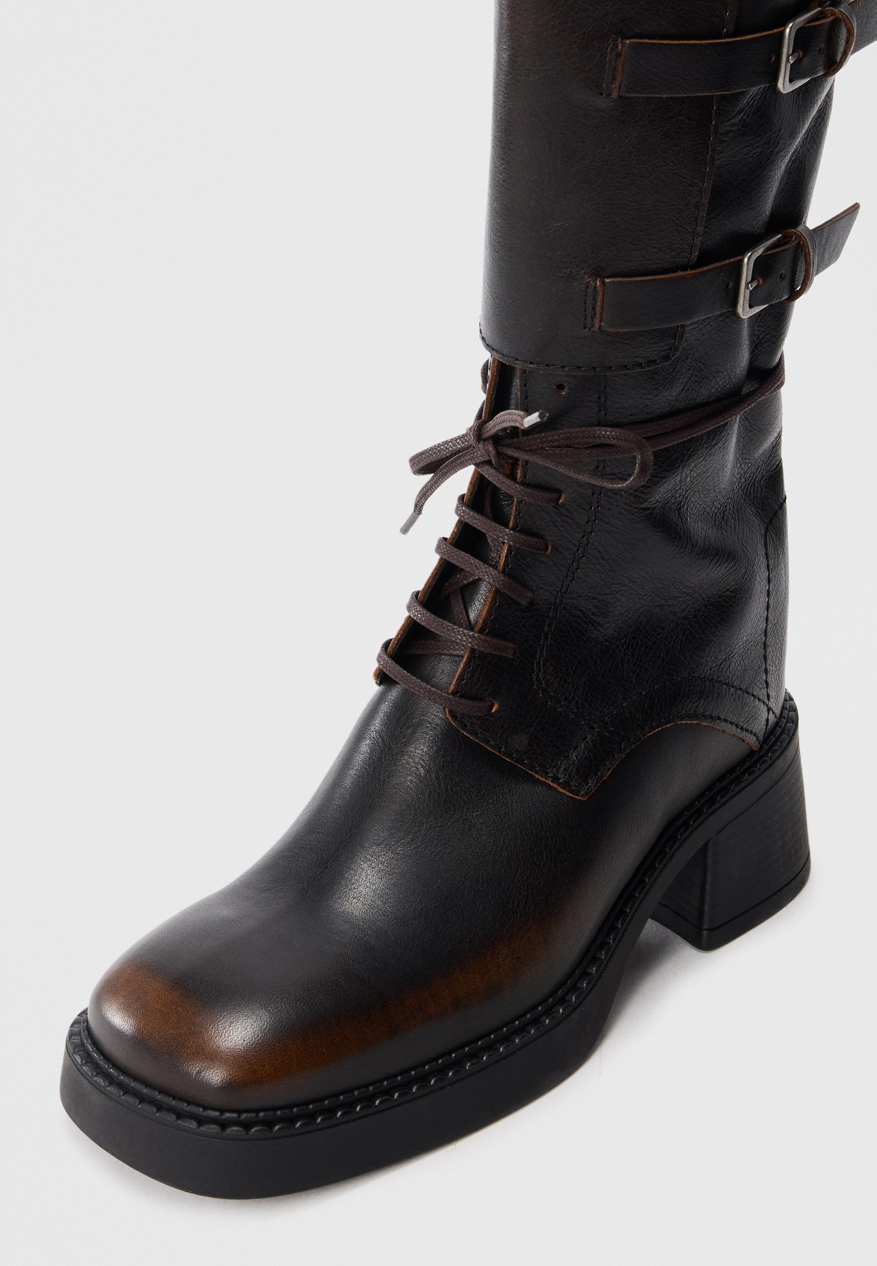 Bottes de cowboy/motard MIISTA SIGRID - marron