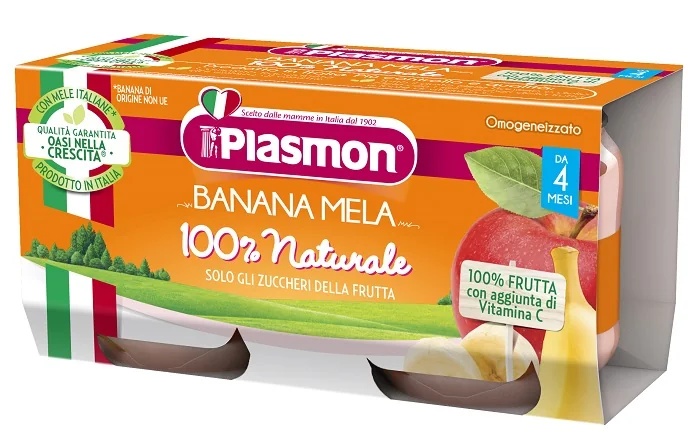 PLASMON Plasmon Omog banaan-appel 2x80g glutenvrij