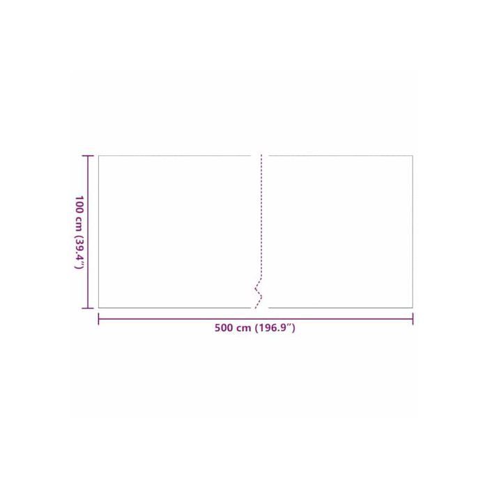 Césped artificial - vidaXL - Negro - 500x100 cm - Polipropileno - Altura del pelo 4 cm - Resistente a la intemperie