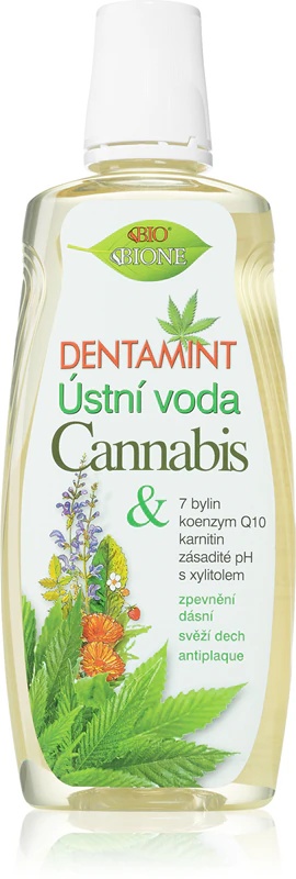Bione Cosmetics Dentamint kanapių burnos skalavimo skystis