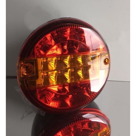 2 luces traseras LED universales de 12 V con casquillo E24 para camión, caravana, remolque, volquete, furgoneta, autobús o autocaravana.
